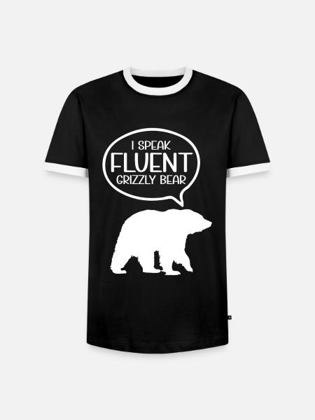 Grizzlybär Braunbär - Männer Kontrast-T-Shirt - Schwarz/Weiß