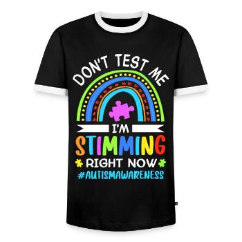 Autismus Autist Autistisch - Männer Kontrast-T-Shirt - Schwarz/Weiß - Vorne - AI Model Female 172 light (172cm) & AI Model Male 178 light (178cm)