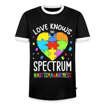Autismus Autist Autistisch - Männer Kontrast-T-Shirt - Schwarz/Weiß - Vorne - AI Model Female 172 light (172cm) & AI Model Male 178 light (178cm)