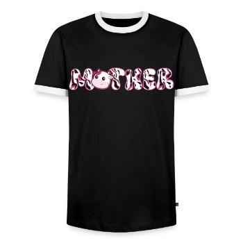 Mutter Cowboy Geburtstag Family Matching Party - Männer Kontrast-T-Shirt - Schwarz/Weiß - Vorne - AI Model Female 172 light (172cm) & AI Model Male 178 light (178cm)