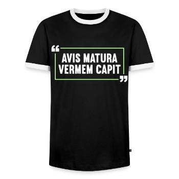 Latin Drôle de dicton latin - T-shirt contrasté Homme - noir/blanc - Devant - AI Model Female 172 light (172cm) & AI Model Male 178 light (178cm)