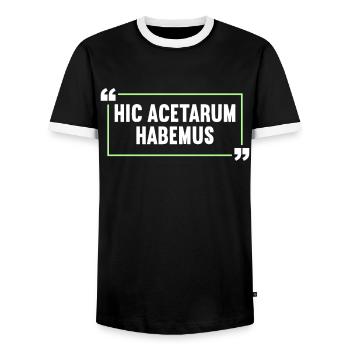 Latin Drôle de dicton latin - T-shirt contrasté Homme - noir/blanc - Devant - AI Model Female 172 light (172cm) & AI Model Male 178 light (178cm)
