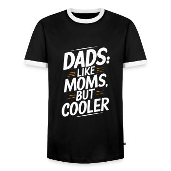Dads Like Moms Nur Cooler Spruch - Männer Kontrast-T-Shirt - Schwarz/Weiß - Vorne - AI Model Female 172 light (172cm) & AI Model Male 178 light (178cm)
