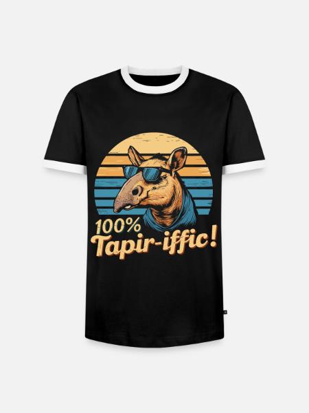 Witziger Tapir Spruch - Männer Kontrast-T-Shirt - Schwarz/Weiß
