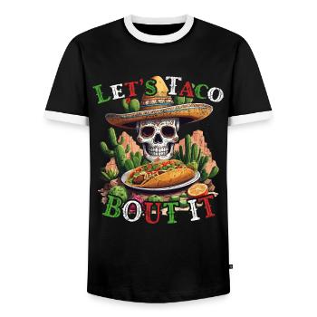 Funny Taco Saying Cinco De Mayo Mexican - Men's Ringer Shirt - black/white - Front - AI Model Female 172 light (172cm) & AI Model Male 178 light (178cm)