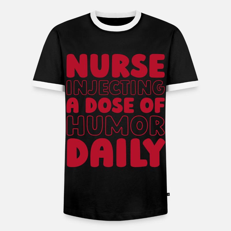 Krankenschwester - Männer Kontrast-T-Shirt - Schwarz/Weiß