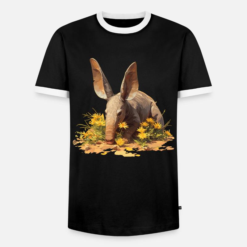 Erdferkeln Erdferkel - Männer Kontrast-T-Shirt - Schwarz/Weiß