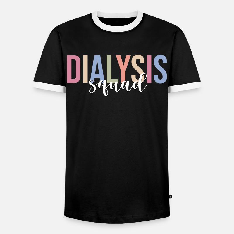 Dialyse-Techniker Dialyse-Techniker - Männer Kontrast-T-Shirt - Schwarz/Weiß