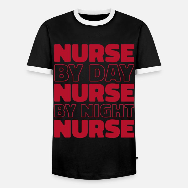 Krankenschwester - Männer Kontrast-T-Shirt - Schwarz/Weiß