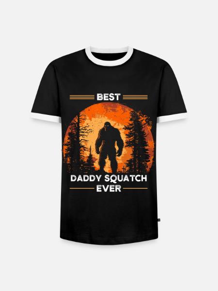Best Daddy Squatch Ever - Männer Kontrast-T-Shirt - Schwarz/Weiß
