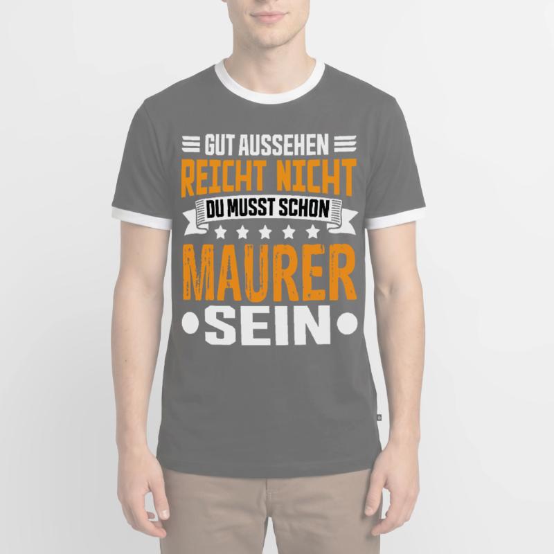 Bricklayer Building Construction Structural Engineer Bricklayer Funny Men's Ringer Shirt