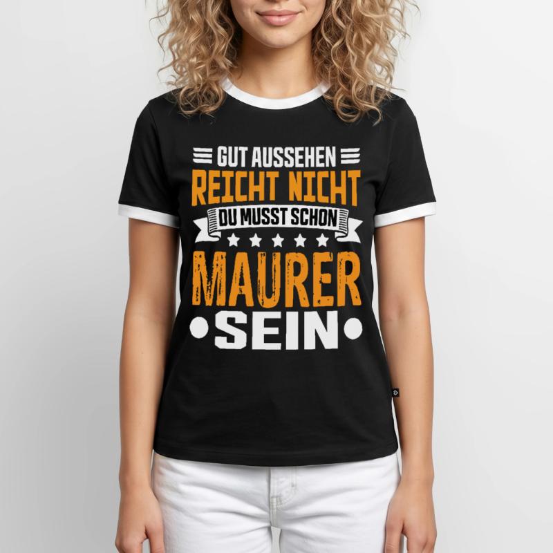 Bricklayer Building Construction Structural Engineer Bricklayer Funny Men's Ringer Shirt
