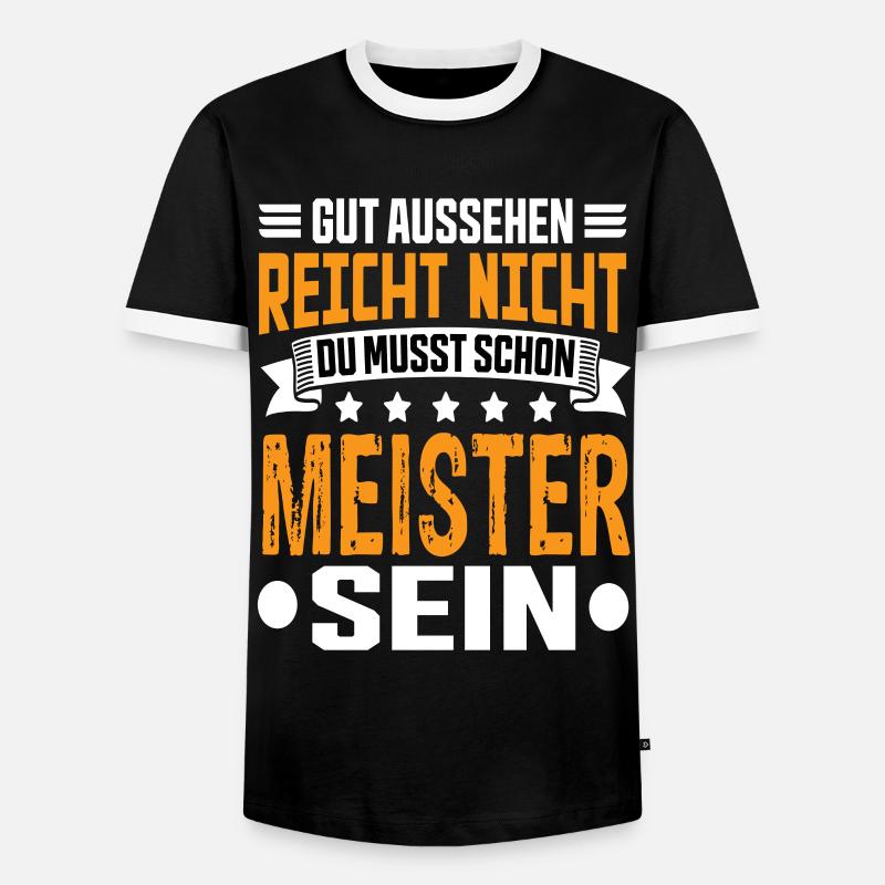 Master - Men's Ringer Shirt - black/white