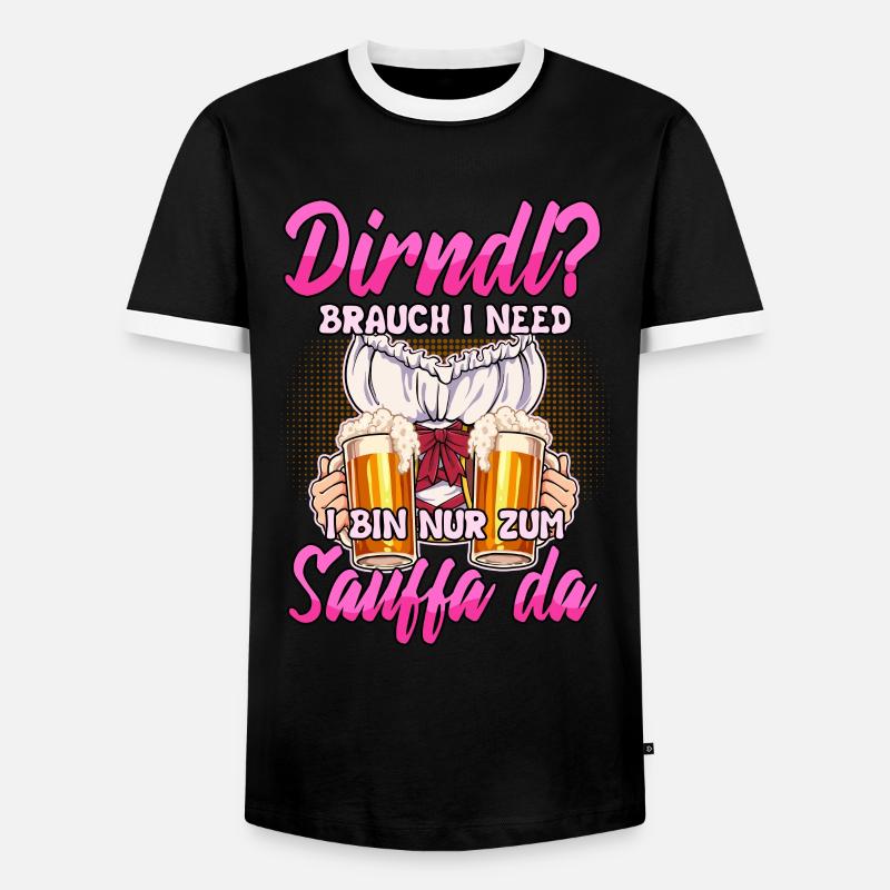 Dirndl Replacement - Men's Ringer Shirt - black/white