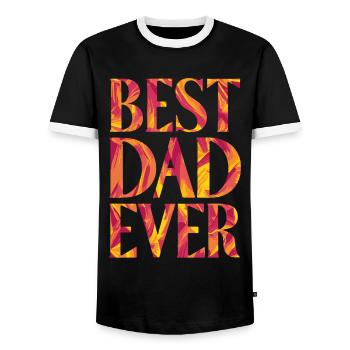 Meilleur papa du monde : Motif ardent - T-shirt contrasté Homme - noir/blanc - Devant - AI Model Female 172 light (172cm) & AI Model Male 178 light (178cm)