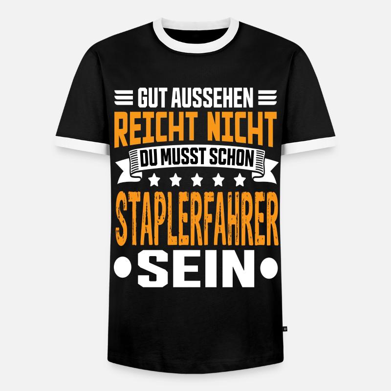 Staplerfahrer Stapler Gabelstapler Staplerfahrerin - Männer Kontrast-T-Shirt - Schwarz/Weiß