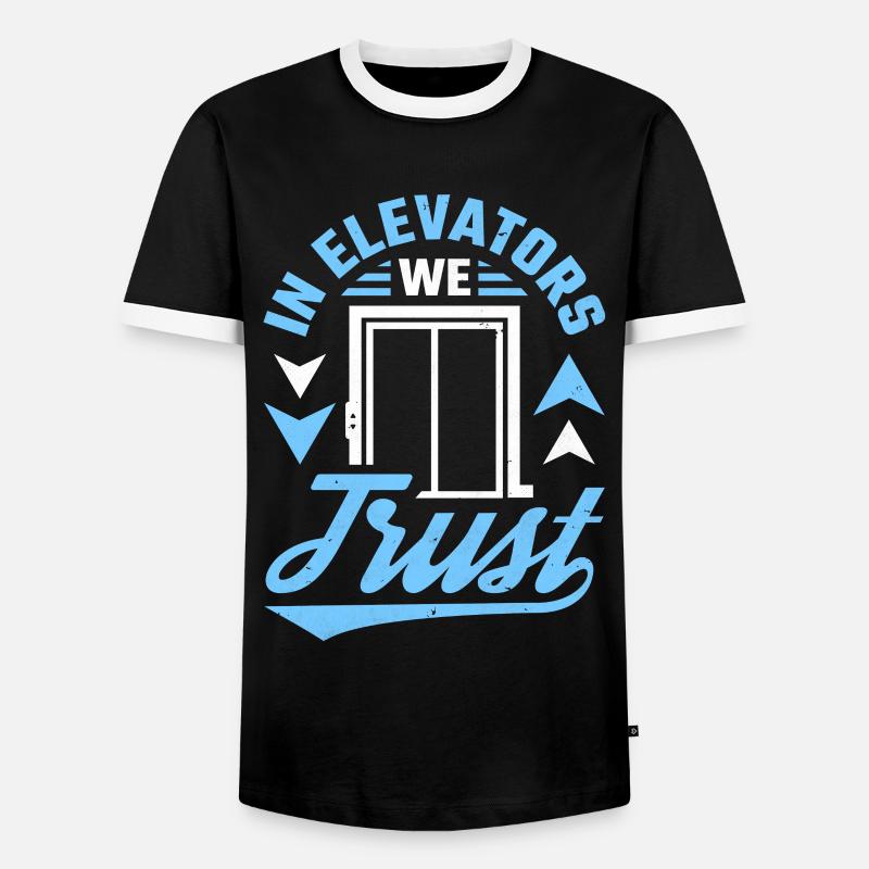 Elevator Elevator - Men's Ringer Shirt - black/white