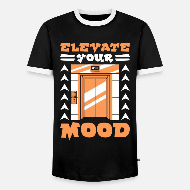 Elevator Elevator - Men's Ringer Shirt - black/white