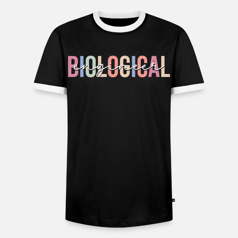 Technik - Männer Kontrast-T-Shirt - Schwarz/Weiß