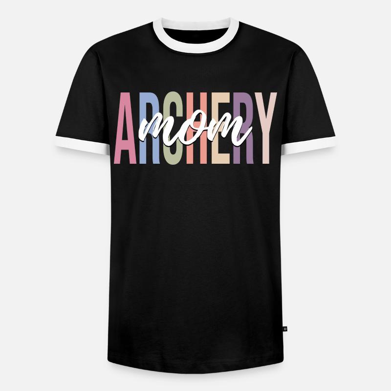 Bogenschützin Bogen und Pfeil - Männer Kontrast-T-Shirt - Schwarz/Weiß