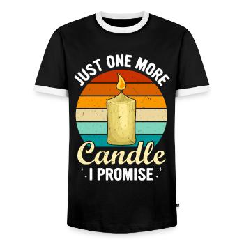 Drôle de fabricant de bougies Candle Maker Saying - T-shirt contrasté Homme - noir/blanc - Devant - AI Model Female 172 light (172cm) & AI Model Male 178 light (178cm)