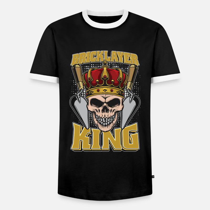 Maurer Bricklayer King - Men's Ringer Shirt - black/white