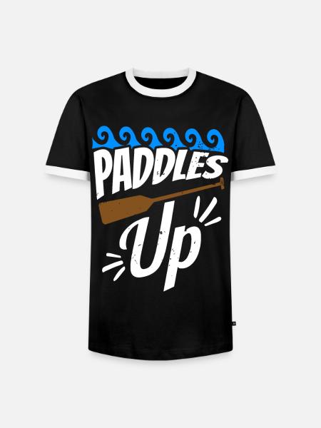 Lustiges Drachenboot-paddel - Männer Kontrast-T-Shirt - Schwarz/Weiß