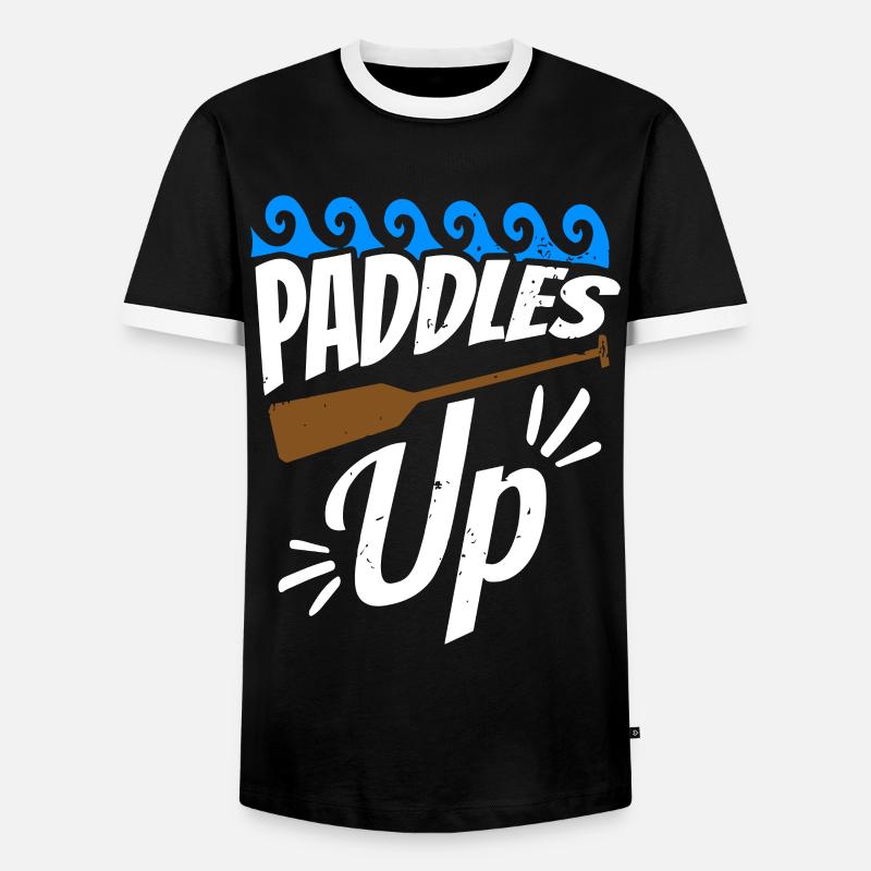 Lustiges Drachenboot-paddel - Männer Kontrast-T-Shirt - Schwarz/Weiß