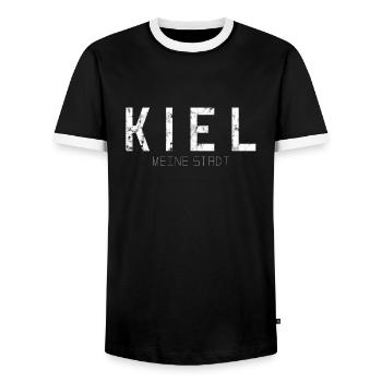Kiel Ma ville - T-shirt contrasté Homme - noir/blanc - Devant - AI Model Female 172 light (172cm) & AI Model Male 178 light (178cm)