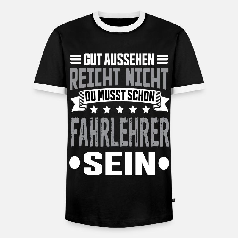 Driving instructor - Men's Ringer Shirt - black/white
