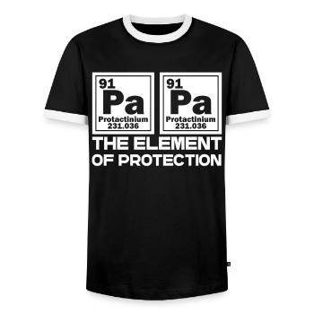 Funny Chemist Dad Chemistry Saying Perfect - Men's Ringer Shirt - black/white - Front - AI Model Female 172 light (172cm) & AI Model Male 178 light (178cm)