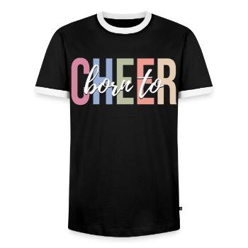 Pom-pom girls pom-pom girls - T-shirt contrasté Homme - noir/blanc - Devant - AI Model Female 172 light (172cm) & AI Model Male 178 light (178cm)