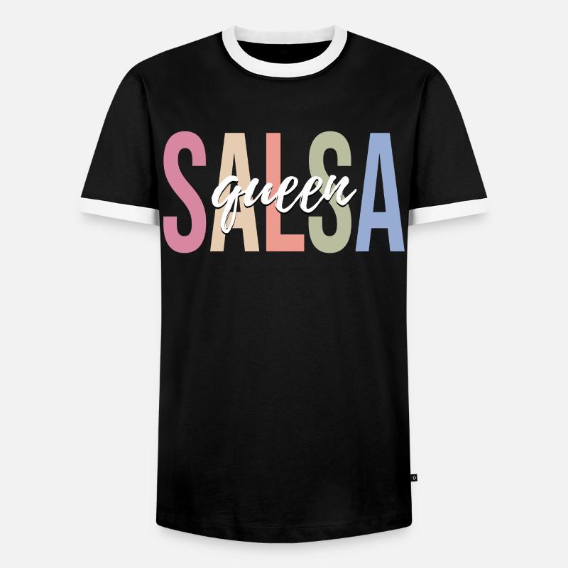 Salsa Dancer Salsa Dance Dancing - Men's Ringer Shirt - black/white