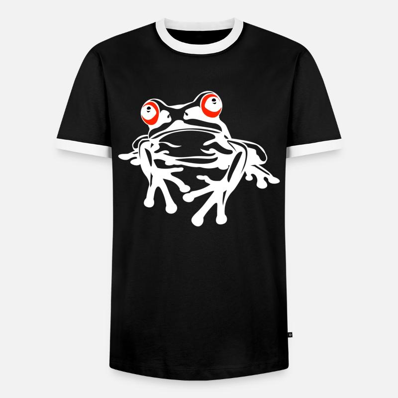 Rainette Baumfrösche Baumfrosch - T-shirt contrasté Homme - noir/blanc