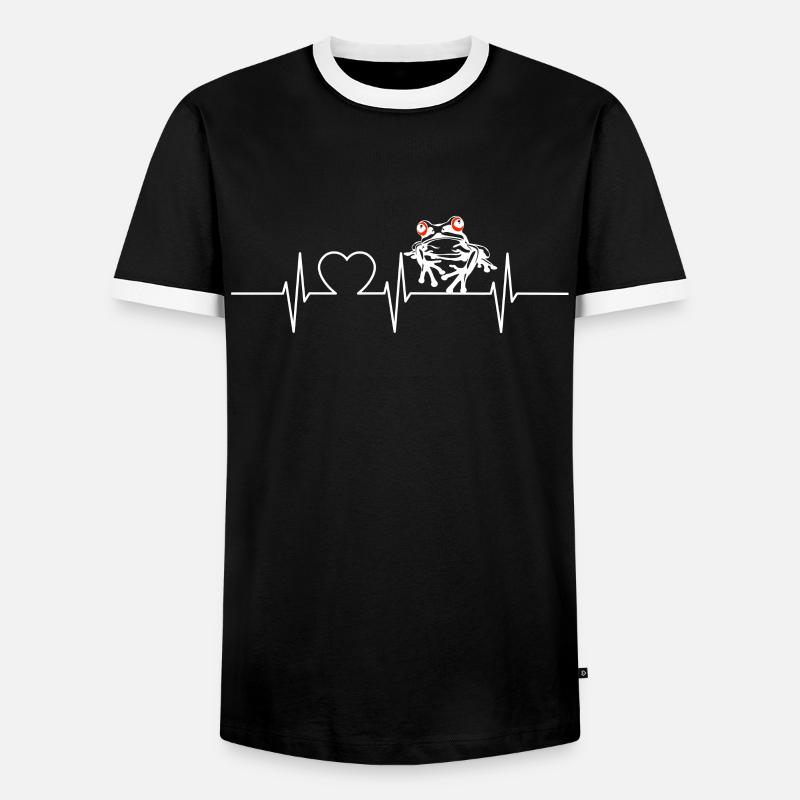Tree Frog Baumfrösche Baumfrosch - Men's Ringer Shirt - black/white
