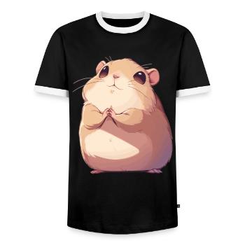 Agouti Agutis Aguti - Männer Kontrast-T-Shirt - Schwarz/Weiß - Vorne - AI Model Female 172 light (172cm) & AI Model Male 178 light (178cm)