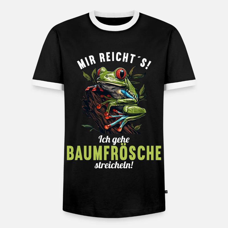Tree Frog Baumfrösche Baumfrosch - Men's Ringer Shirt - black/white