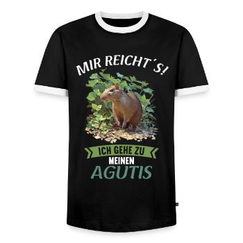 Agouti Agutis Aguti - Männer Kontrast-T-Shirt - Schwarz/Weiß - Vorne - AI Model Female 172 light (172cm) & AI Model Male 178 light (178cm)