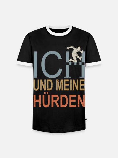 Hindernislauf Leichtathlet Hürdenläufer - Männer Kontrast-T-Shirt - Schwarz/Weiß