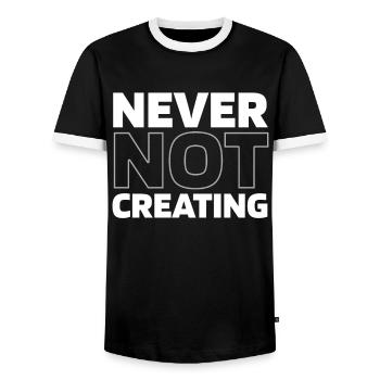 Tattoo artist tattoo - Men's Ringer Shirt - black/white - Front - AI Model Female 172 light (172cm) & AI Model Male 178 light (178cm)