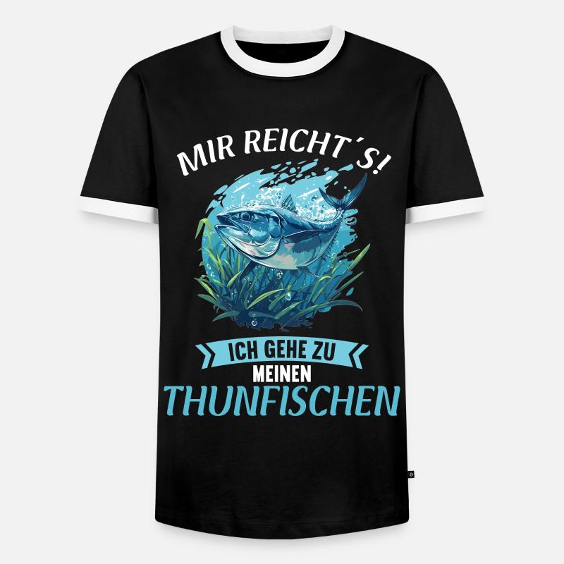 Tuna Thunfische Thunfisch - Männer Kontrast-T-Shirt - Schwarz/Weiß