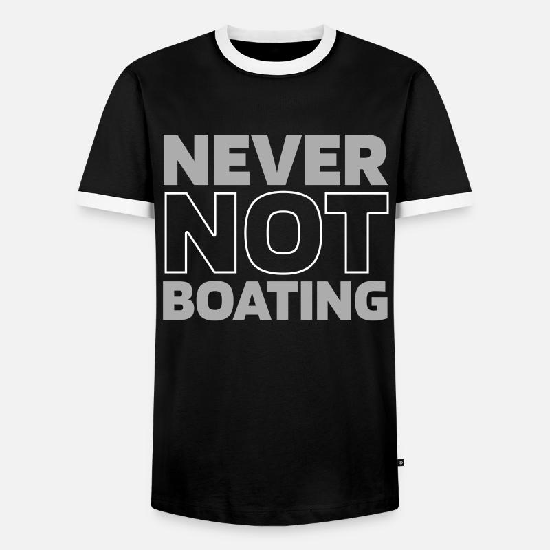 Pontonboot - Männer Kontrast-T-Shirt - Schwarz/Weiß