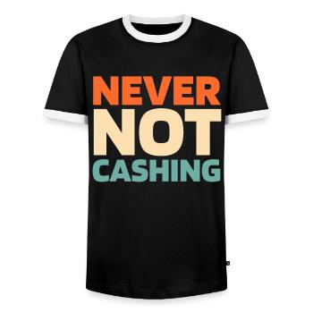 Poker - Männer Kontrast-T-Shirt - Schwarz/Weiß - Vorne - AI Model Female 172 light (172cm) & AI Model Male 178 light (178cm)