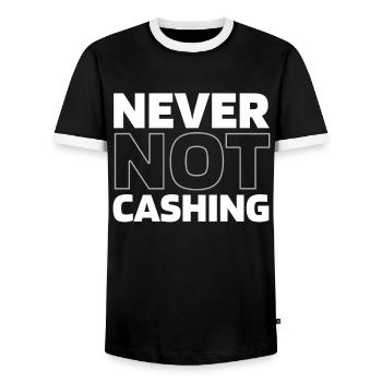 Poker - Männer Kontrast-T-Shirt - Schwarz/Weiß - Vorne - AI Model Female 172 light (172cm) & AI Model Male 178 light (178cm)
