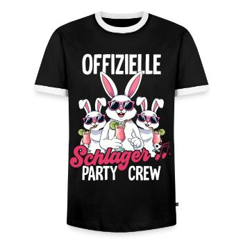 Frapper - T-shirt contrasté Homme - noir/blanc - Devant - AI Model Female 172 light (172cm) & AI Model Male 178 light (178cm)
