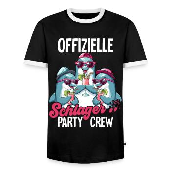 Frapper - T-shirt contrasté Homme - noir/blanc - Devant - AI Model Female 172 light (172cm) & AI Model Male 178 light (178cm)