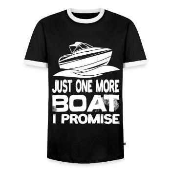 Juste un bateau de plus que je promets bateau yacht bateau à moteur - T-shirt contrasté Homme - noir/blanc - Devant - AI Model Female 172 light (172cm) & AI Model Male 178 light (178cm)