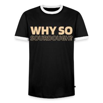 Sauerteig Brot - Männer Kontrast-T-Shirt - Schwarz/Weiß - Vorne - AI Model Female 172 light (172cm) & AI Model Male 178 light (178cm)