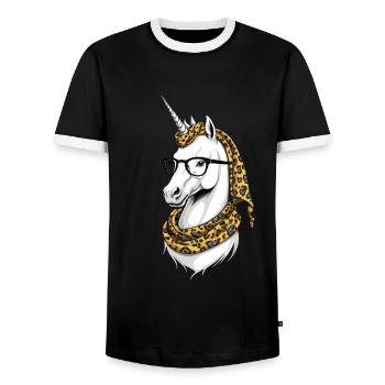 Licorne Maman Drôle Maman Licornes Maman aimante - T-shirt contrasté Homme - noir/blanc - Devant - AI Model Female 172 light (172cm) & AI Model Male 178 light (178cm)