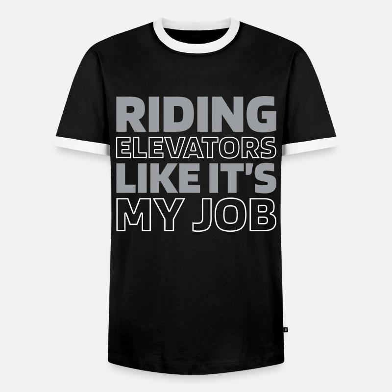 Elevator Elevator - Men's Ringer Shirt - black/white